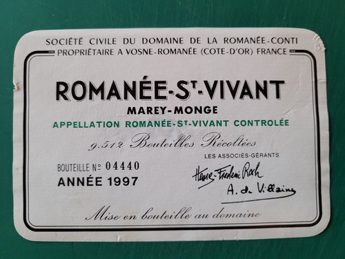 étiquette romanée vivant - Étiquette, romanée-st-vivant