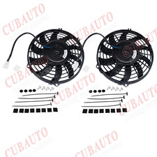 2x Ventilateur Plat 229mm 9" Universel 90W Ventilo Type Spal pour Radiateur