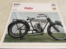 Carte moto collection Atlas motorbike Radco 250 cm3 1922