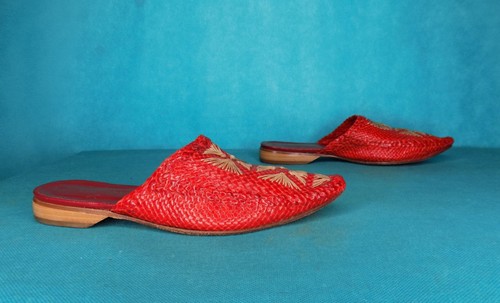 Mules vintage rené derhy cuir - mules,