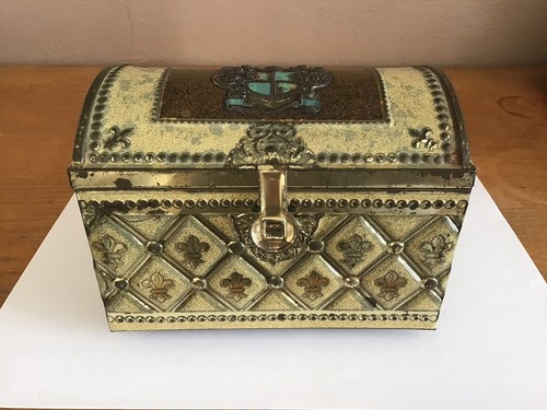 Ancien coffret fer blanc - ancien, fer-blanc