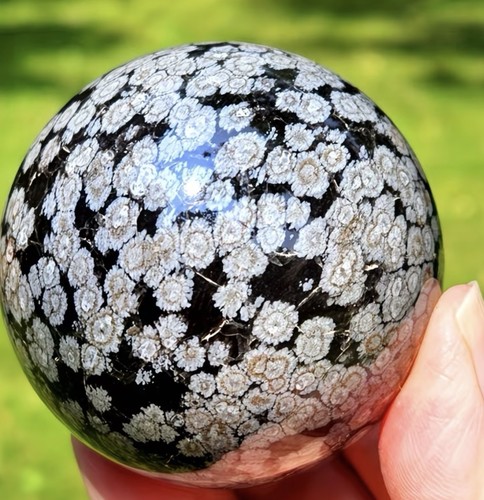 Boule cristal obsidienne en - boule, de