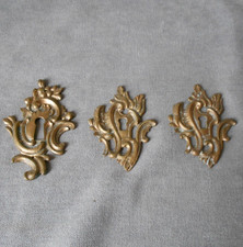 3 Entrées de Serrure Anciennes en bronze qualité  Louis XV style