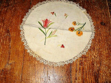 napperon vintage rond, tissu 5