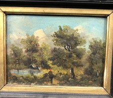 Huile sur panneau de bois du