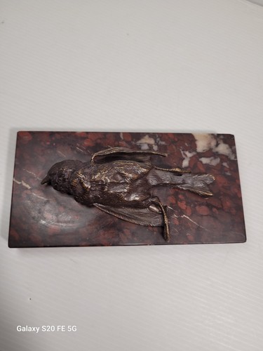 Sculpture bronze oiseau mort - sculpture,
