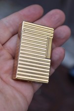 Vintage S.T. Dupont Lighter horizontal gold lines ligne 1