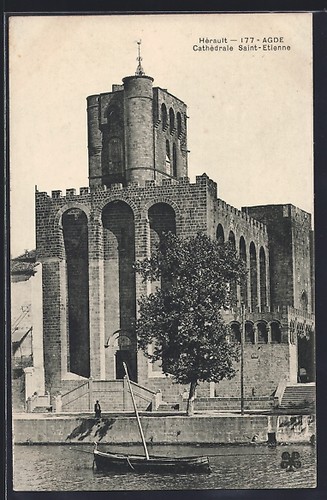 Cpa agde cathédrale - cpa, agde,