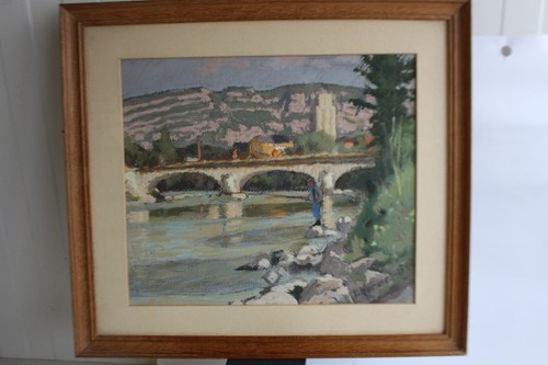 Peinture huile pêcheur - à, l'huile