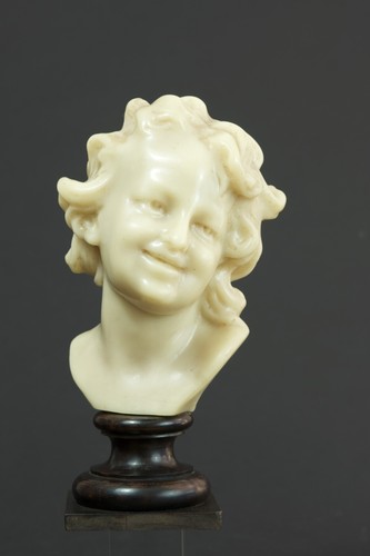 Ancien buste tête enfant - tête, d’enfant