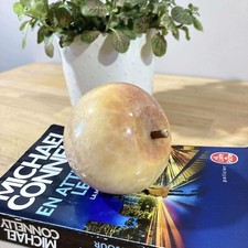 Rare 1960s Marble Apple Vintage Decorative Object Polished Stone