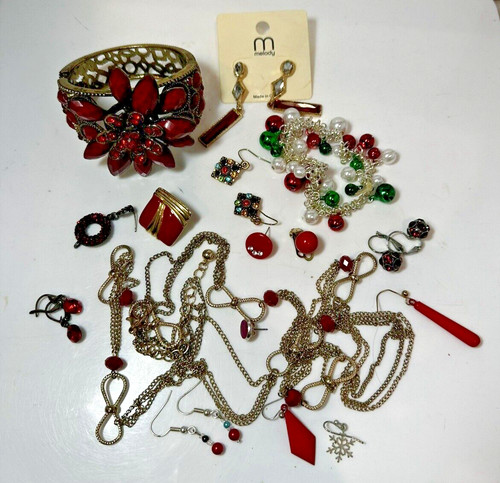 Vintage mixte bijoux lot noël - lot,