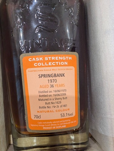 Springbank 1970 cask - 1970,