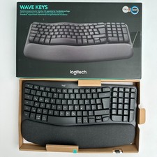 Logitech Wave Keys wireless clavier sans fil Ergonomique qwertz noir (Lot:2)