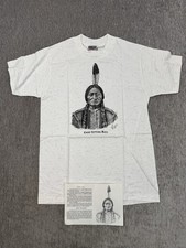 Vintage Native American T-Shirt M Sitting Bull 1990s Ken West Onetia Sioux a