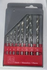 8x Masonry Brick Drill Bit Set