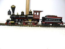 HO scale old time Civil War USMRR 4-4-0 loco with a tall cab and custom stack!!