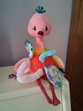 doudou Lilliputiens Anaïs le flamant rose activité eveil miroir anneau tbe