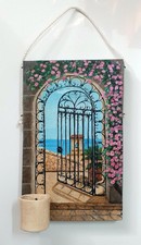 tableau sur bois portail avec