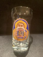 old English Bock beer glass Lion beer 22cl rare tasting glass