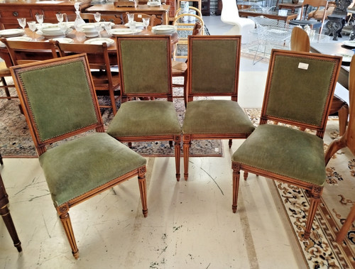 Chaises velours vert - velours,