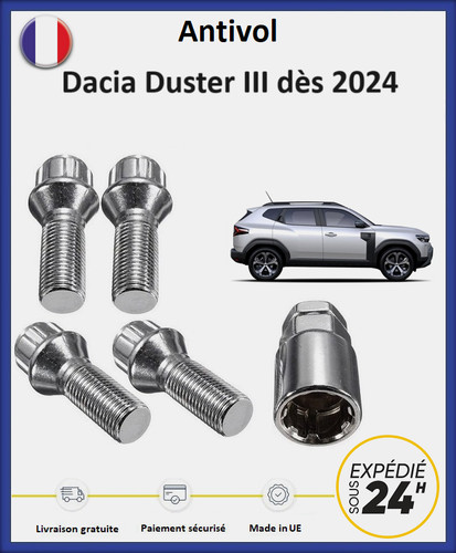 écrous antivol roues dacia - roues,