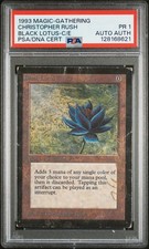 1993 MTG COLLECTOR'S EDITION BLACK LOTUS CHRISTOPHER RUSH PSA 1 AUTO AUTHENTIC