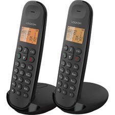 LOGICOM DECT ILOA 255T DUO Noir Téléphone fixe sans fil - Avec répondeur