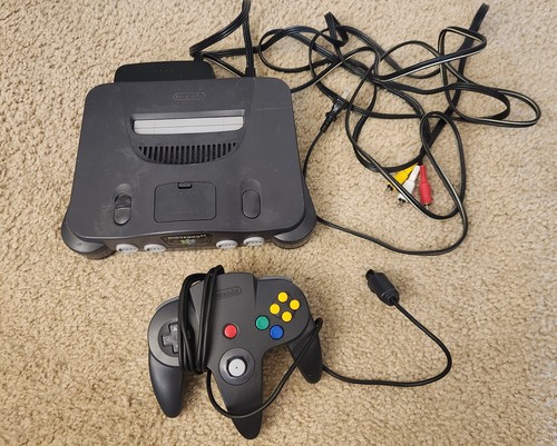 Nintendo n64 charcoal black - nintendo, 64
