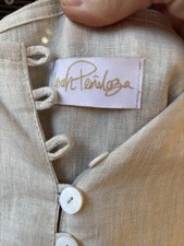 Myrah Penaloza La Mexicana Playsuit Linen Handmade One Size Pockets Boho NWOT