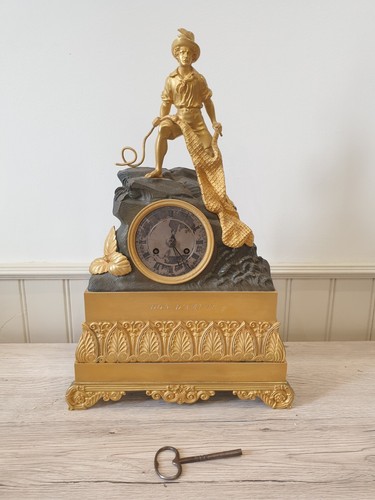 Pendule bronze doré - bronze,