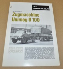 Mercedes Benz Unimog U100 Zugmaschine Tractor Truck Brochure Prospekt 1970 DE