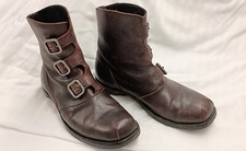 Cydwoq FUTURE Boots 39.5 9.5 Brown Leather Handmade USA Moto Buckles Biker