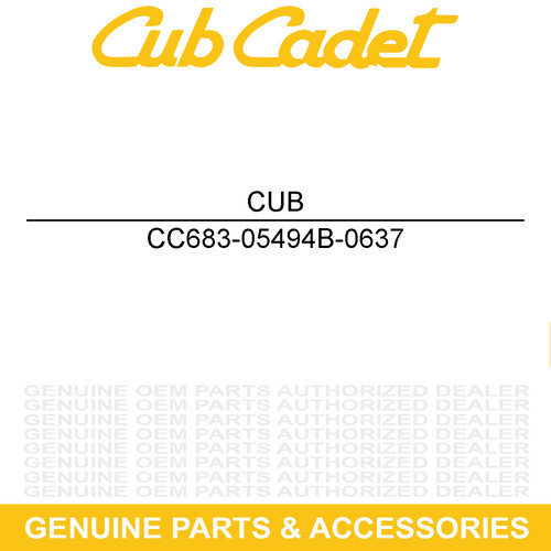 Cub cadet 683 05494b - cadet, 683-05494b-0637