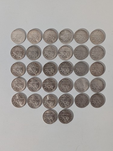 Lot pièces 50 centimes - de,