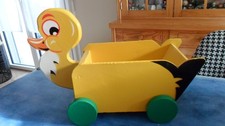 JOUET ANCIEN BOIS JOLI CANARD