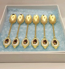 Royal Albert "Old Country Roses" Set of Six Teaspoons   Excellent Cond. - Boxed.