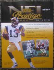 2000 NFL Playoff Prestige Hobby Football Cards Sell Sheet featuring Kurt Warner