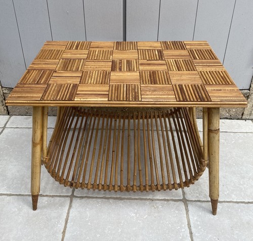 Table basse rotin bambou - et,