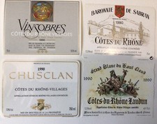 4 ÉTIQUETTES - VINS DES
