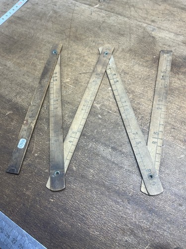 Mètre bois outil ancien - mètre,