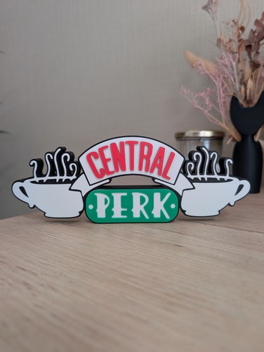 Plaque logo central perk 3d - central,