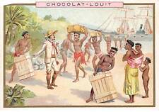 Chromos -COR10915 - Chocolate Louit - Wooden Crates - Native - Boat - Island