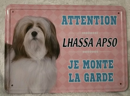 Plaque attention lhassa apso - plaque,