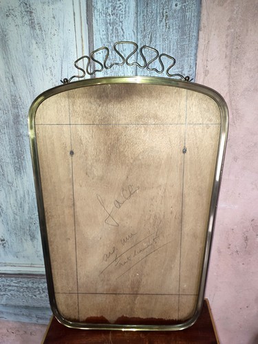 Cadre miroir vintage laiton - de,