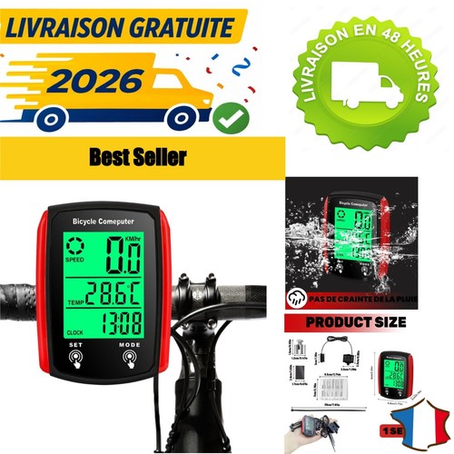 Compteur vélo ip54 - compteur,