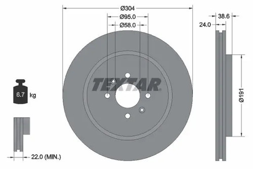 Disque frein ventilé de - de,