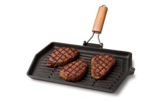 Gril En Fonte BBQ Barbecue Carré Plaque Antiadhésive