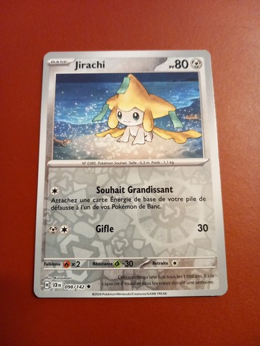 Carte pokémon jirachi 098 142 - carte,