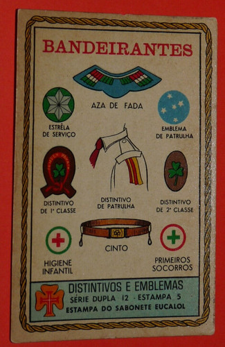 Chromo 1957 sabonete eucalol - 1957,